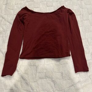 Brandy Melville Deep Red Long Sleeve Top